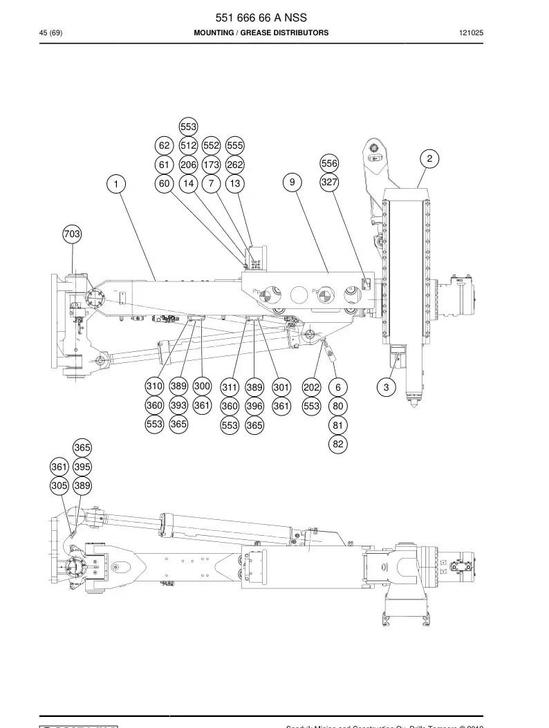 55166666 551 666 66 MOUNTING - Sandvik Technical Drawing