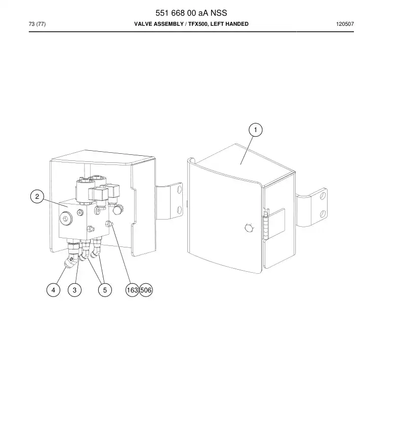55166800a 551 668 00a Valve Assembly - Sandvik Technical Drawing