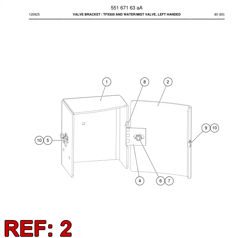 55166802 551 668 02 Plate - Sandvik Technical Drawing