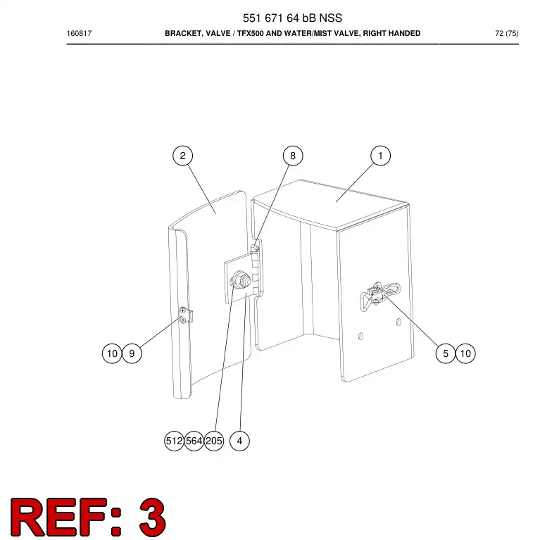 55166803a 551 668 03a Plate - Sandvik Technical Drawing