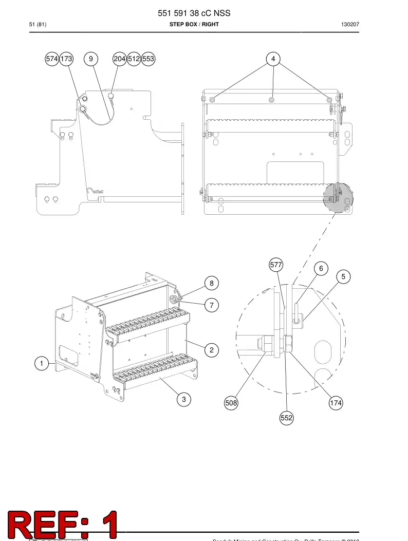 55166961 551 669 61 CAJA, PASO - Sandvik Technical Drawing