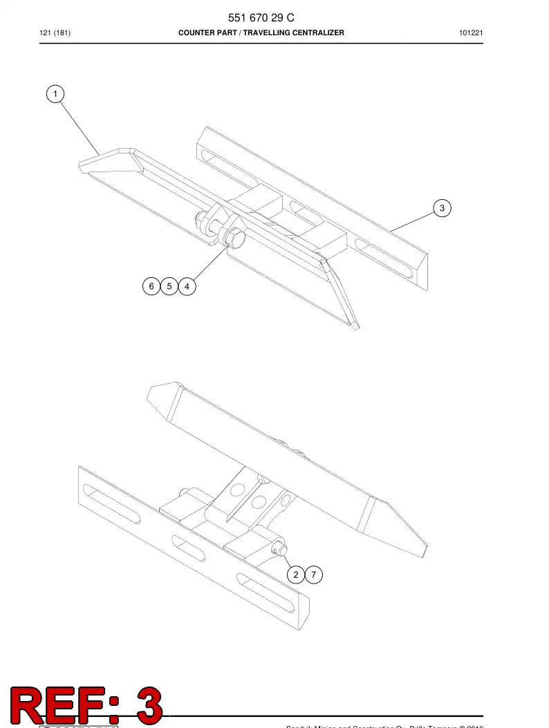 55167044 551 670 44 Welding assembly - Sandvik Technical Drawing