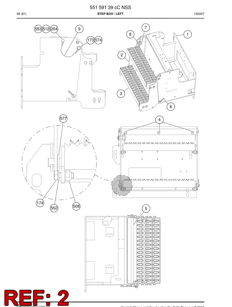 55167045 551 670 45 PUERTA - Sandvik Technical Drawing