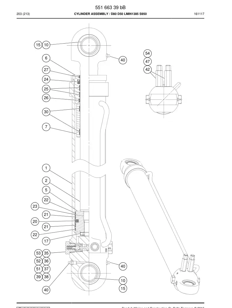 55167063 551 670 63 Seal kit - Sandvik Technical Drawing