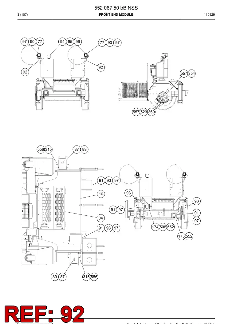55167119 551 671 19 Supporting block - Sandvik Technical Drawing