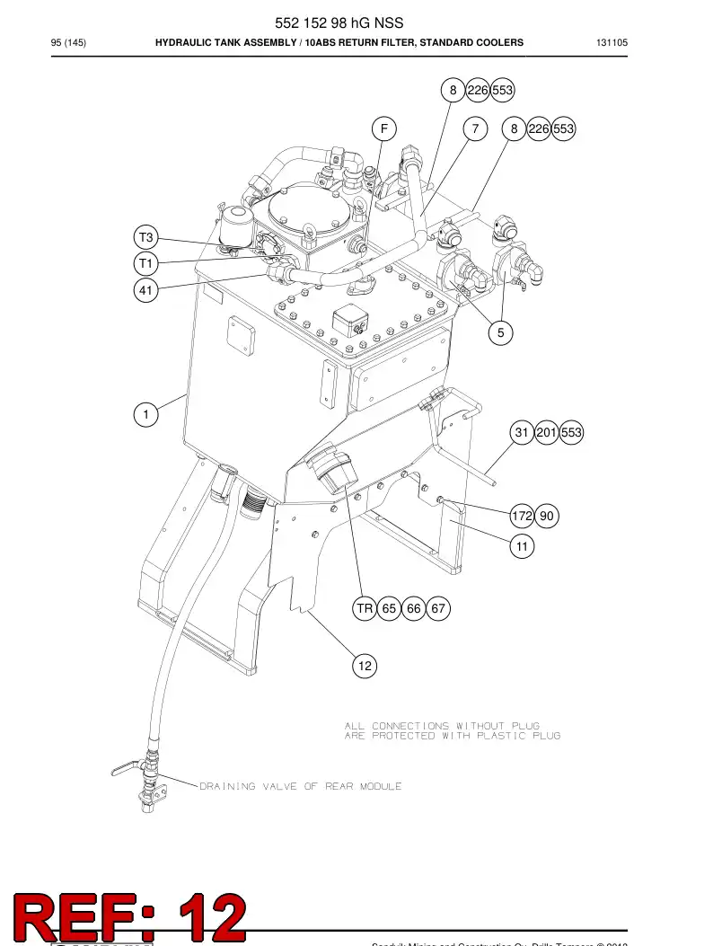 55167154d 551 671 54d Firewall - Sandvik Technical Drawing
