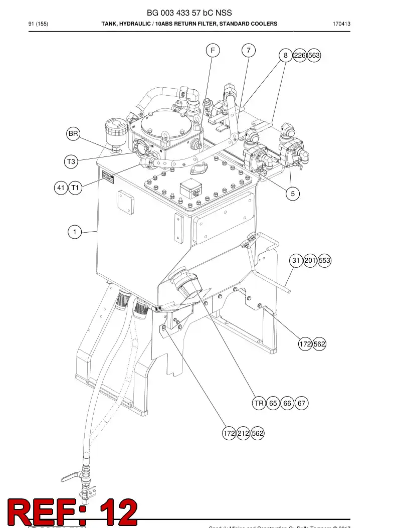 55167154g 551 671 54g CORTAFUEGOS - Sandvik Technical Drawing