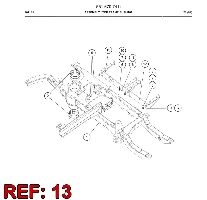 55167194 551 671 94 Supporting block - Sandvik Technical Drawing
