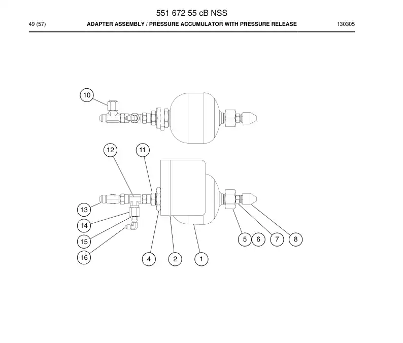 55167255c 551 672 55c Adapter assembly - Sandvik Technical Drawing