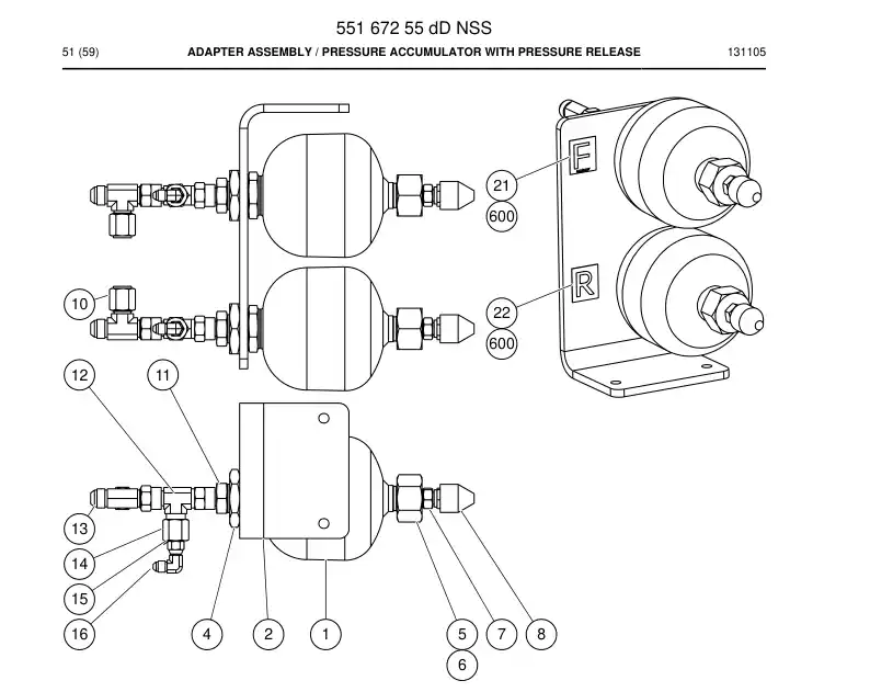 55167255d 551 672 55d Adapter Assembly - Sandvik Technical Drawing