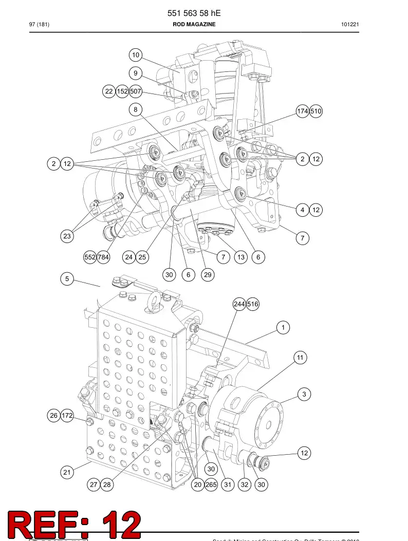 55167299 551 672 99 Bushing - Sandvik Technical Drawing