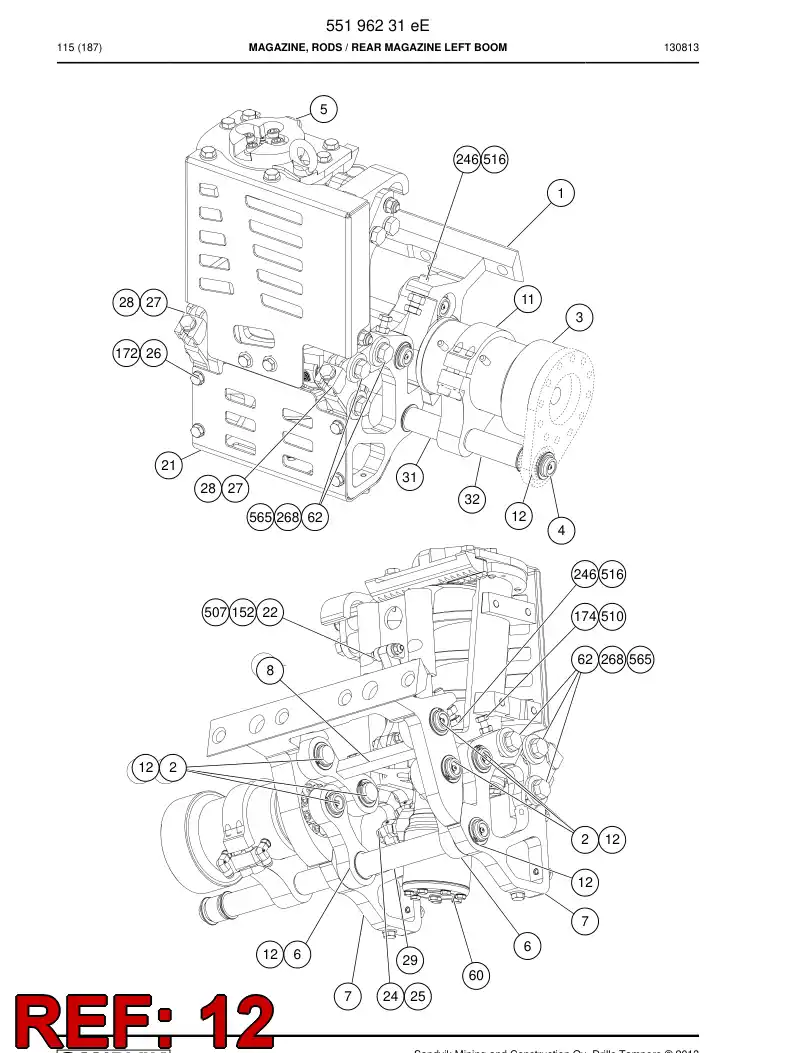 55167299a 551 672 99a Bushing - Sandvik Technical Drawing