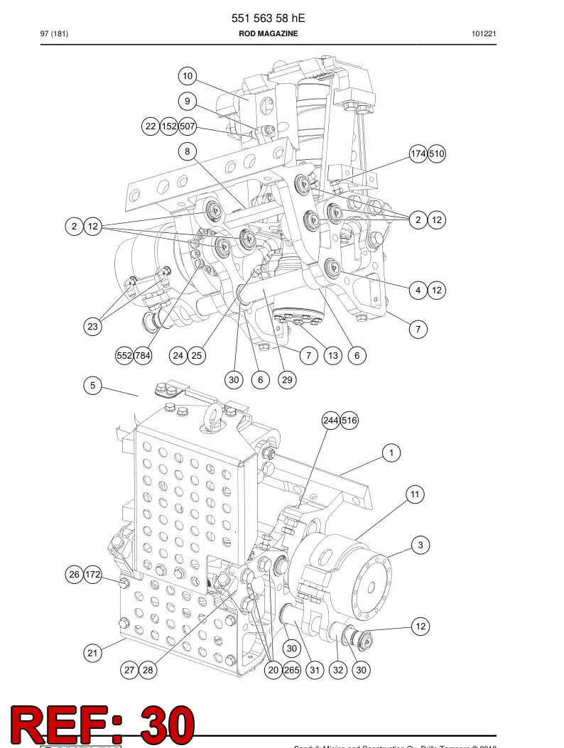 55167316 551 673 16 Ring - Sandvik Technical Drawing