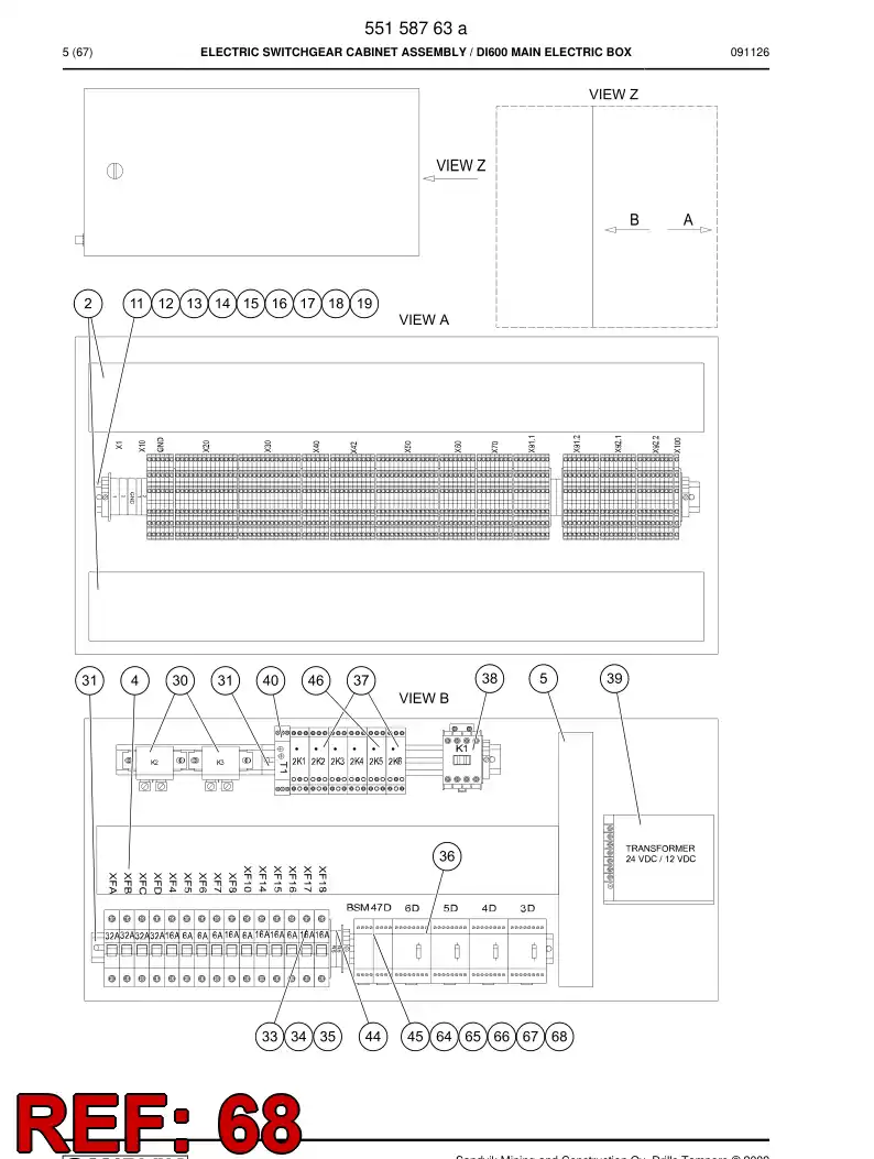 55167327 551 673 27 Resistor - Sandvik Technical Drawing