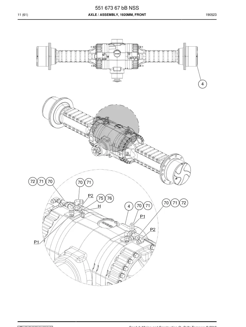 55167367b 551 673 67b SHAFT - Sandvik Technical Drawing