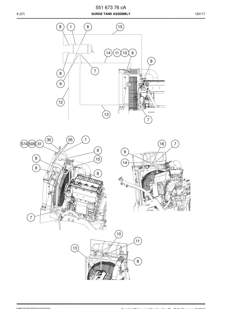 55167376e 551 673 76e Tank, Expansion - Sandvik Technical Drawing