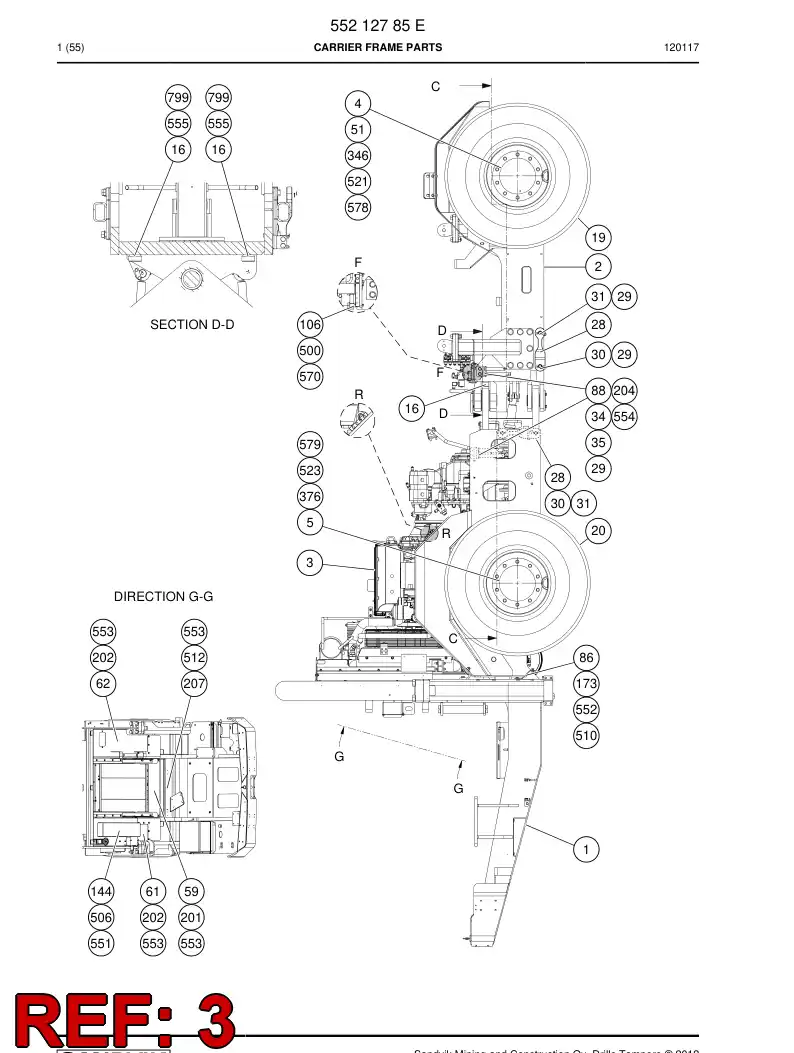 55167378a 551 673 78a ENGINE ASSEMBLY - Sandvik Technical Drawing