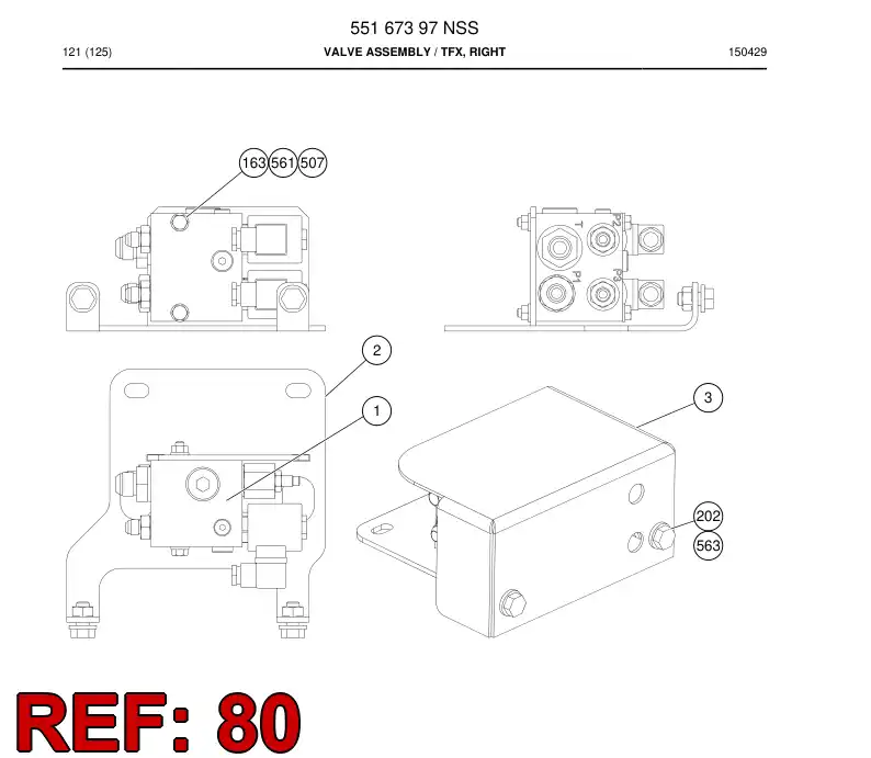 55167391 551 673 91 Bracket - Sandvik Technical Drawing