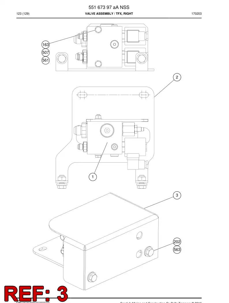 55167393a 551 673 93a Plate, Cover - Sandvik Technical Drawing