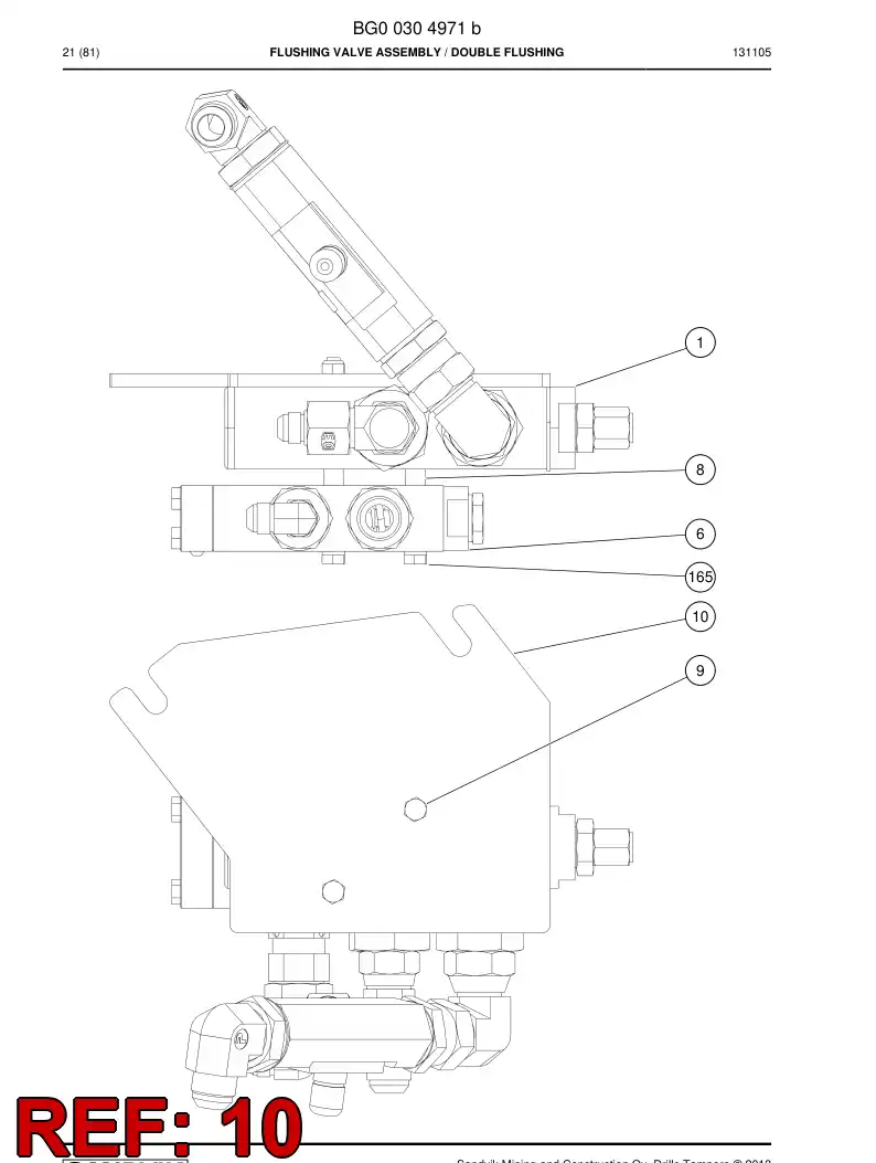 55167411 551 674 11 Bracket - Sandvik Technical Drawing