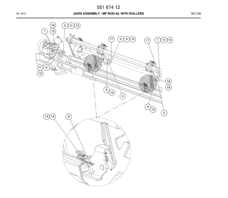55167412 551 674 12 Jaws Assembly - Sandvik Technical Drawing