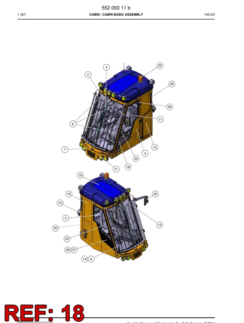 55167444a 551 674 44a Pedestal - Sandvik Technical Drawing