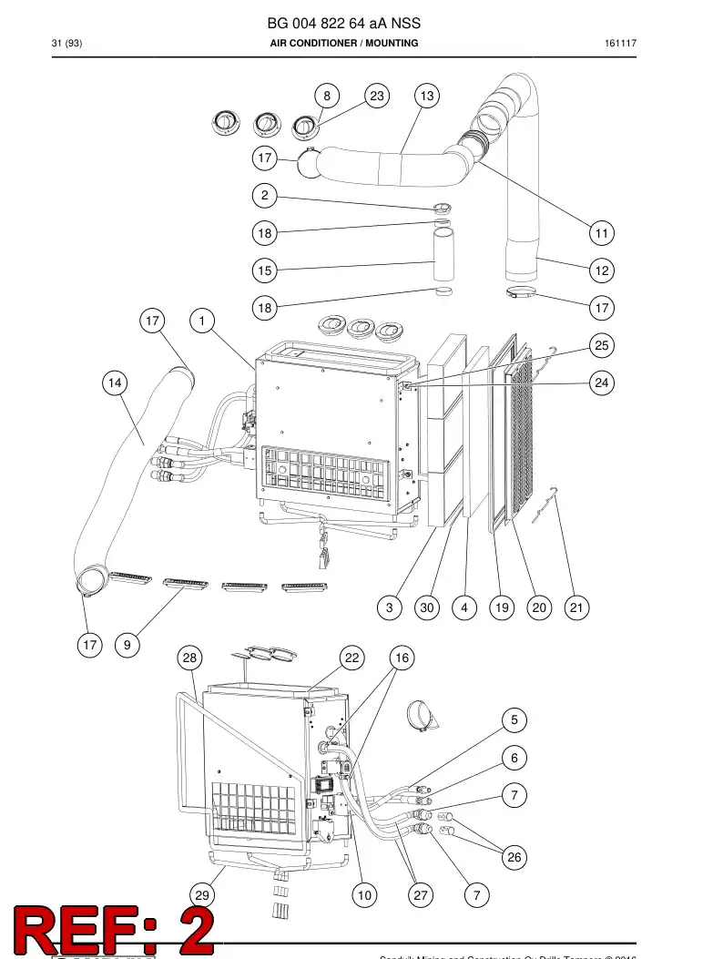 55167536a 551 675 36a Nozzle - Sandvik Technical Drawing