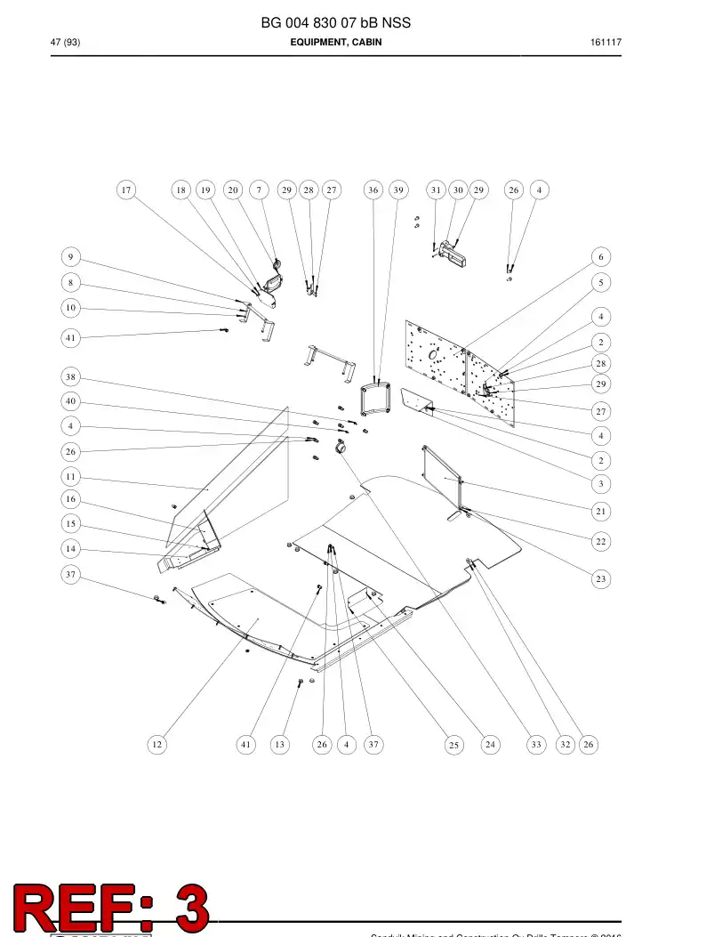 55167595a 551 675 95a Plate, Backing - Sandvik Technical Drawing