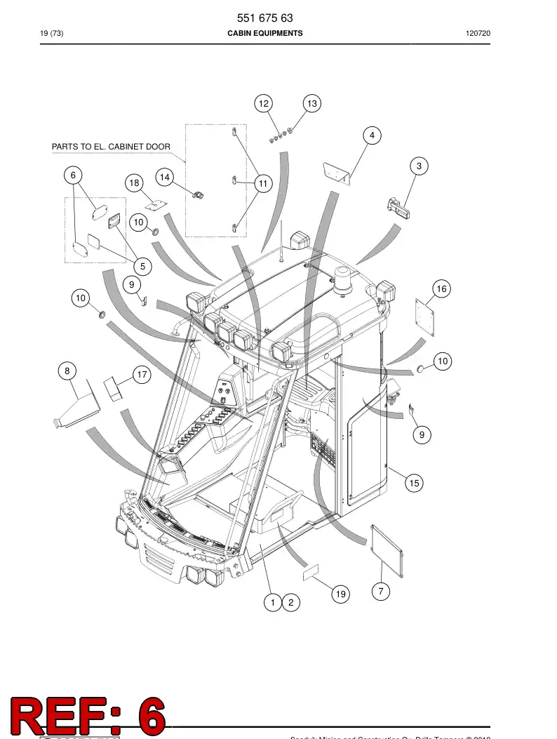 55167596 551 675 96 Plate - Sandvik Technical Drawing