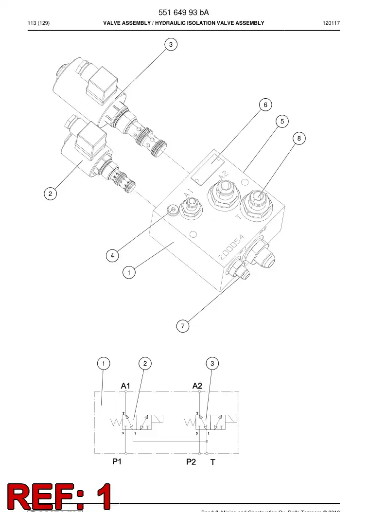 55167688 551 676 88 Frame - Sandvik Technical Drawing