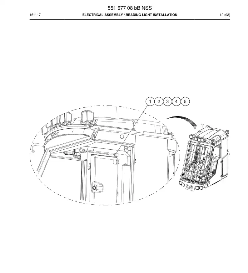 55167708b 551 677 08b Electrical Assembly - Sandvik Technical Drawing