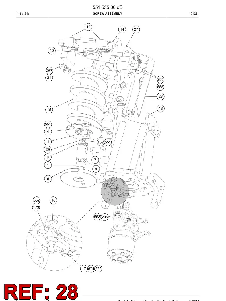 55167758 551 677 58 Cover plate - Sandvik Technical Drawing