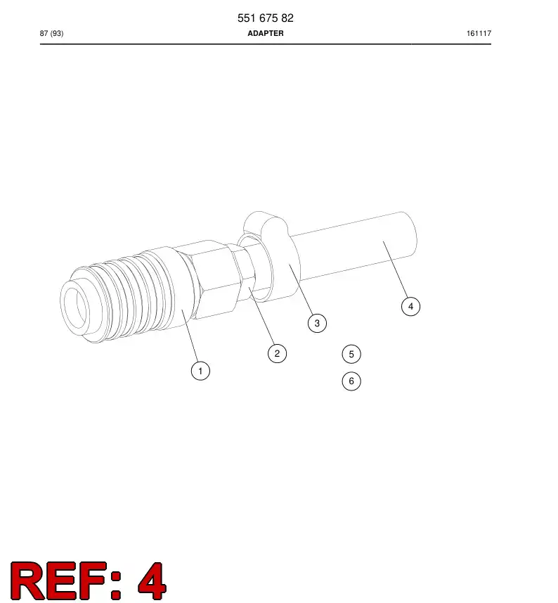 55167781 551 677 81 Hose - Sandvik Technical Drawing