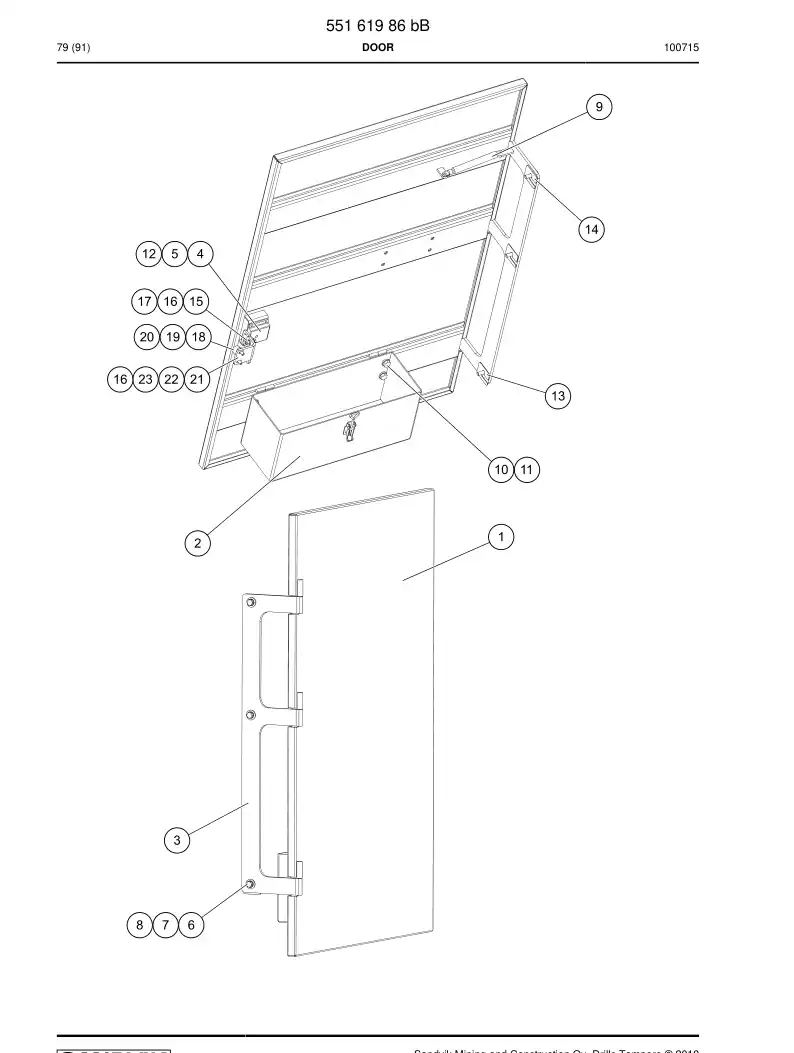 55167792 551 677 92 Plate - Sandvik Technical Drawing
