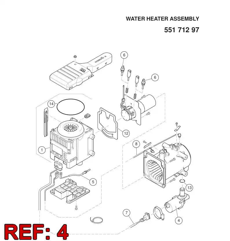 55167831 551 678 31 Pump, Water - Sandvik Technical Drawing