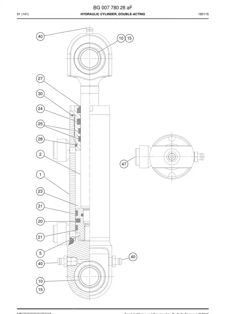 55167843 551 678 43 Seal Kit - Sandvik Technical Drawing