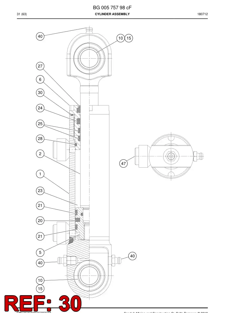 55167857 551 678 57 O-Ring - Sandvik Technical Drawing