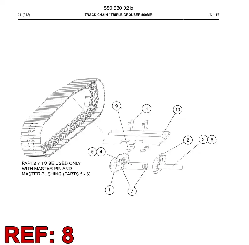 55167903 551 679 03 Plate, Ground - Sandvik Technical Drawing