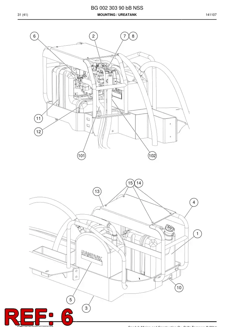 55167908 551 679 08 Straight thread adapter - Sandvik Technical Drawing