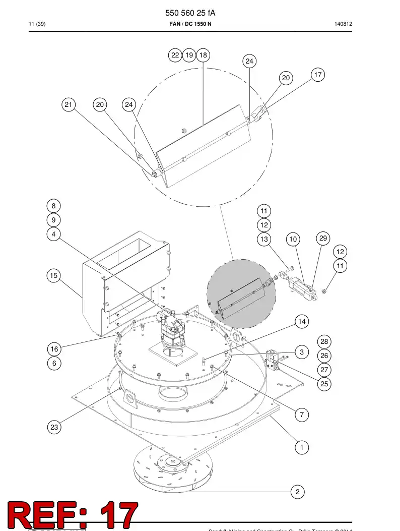 55168028 551 680 28 Shaft - Sandvik Technical Drawing