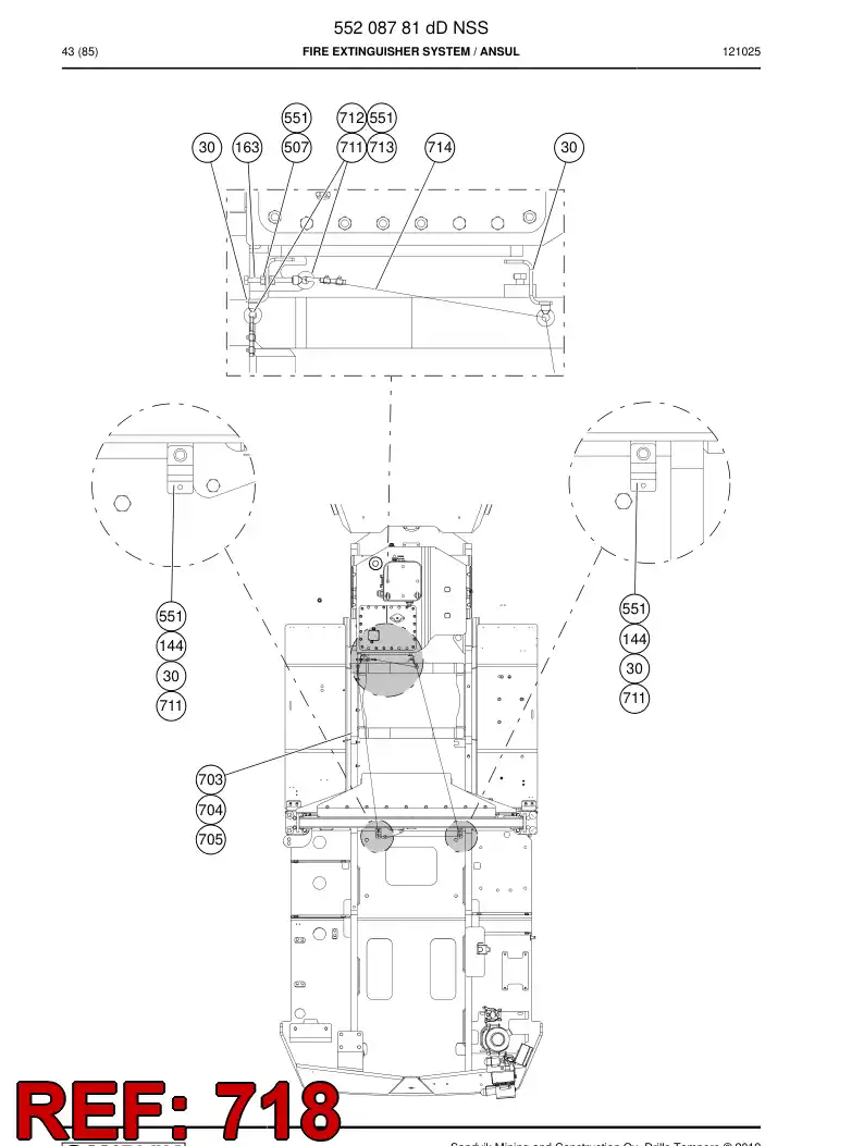 55168124 551 681 24 Bracket - Sandvik Technical Drawing