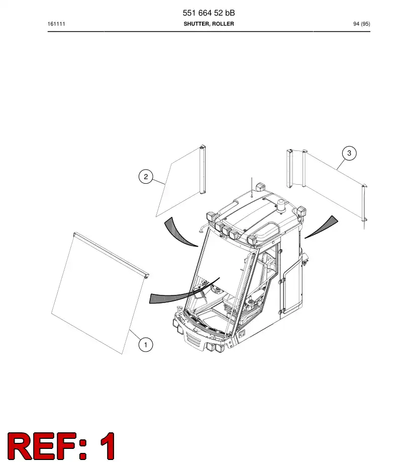 55168155 551 681 55 Shutter, Roller - Sandvik Technical Drawing