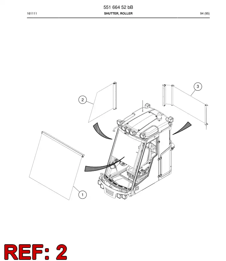 55168157 551 681 57 Shutter, Roller - Sandvik Technical Drawing
