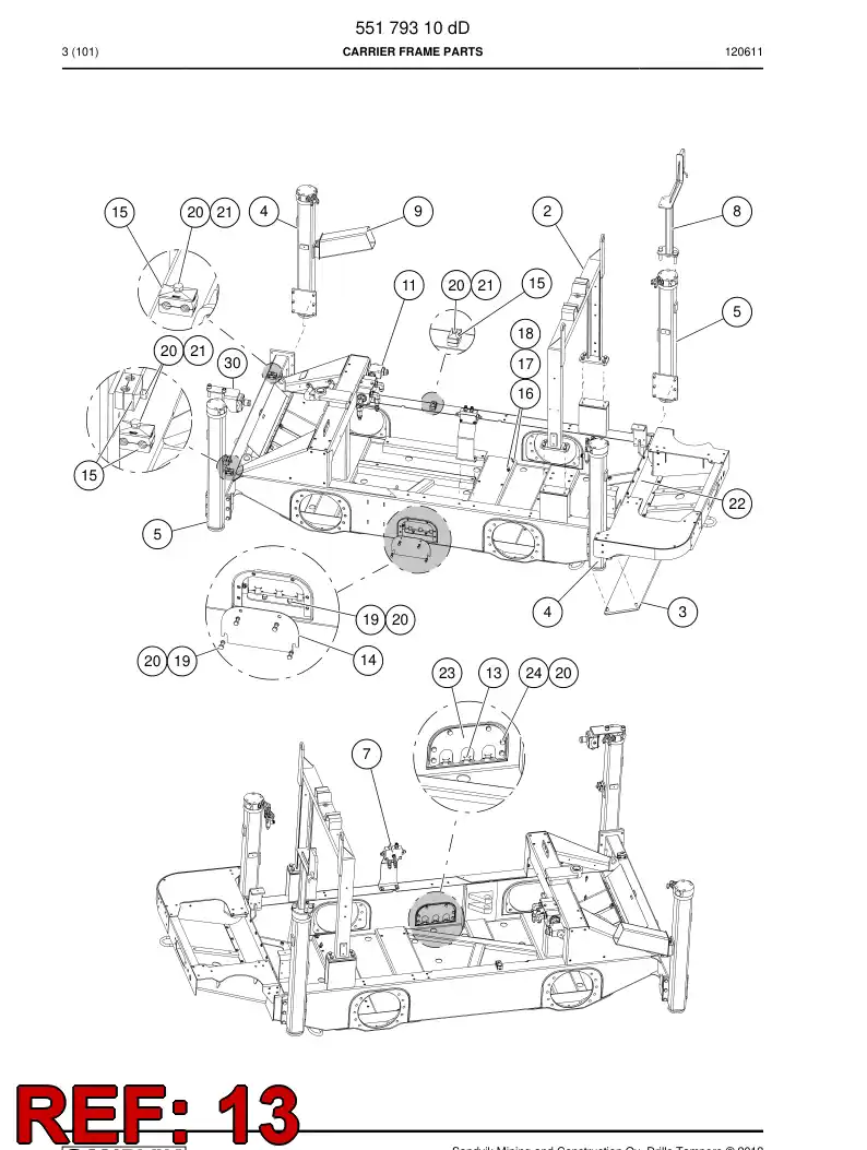 55168268 551 682 68 Rubber sheet - Sandvik Technical Drawing