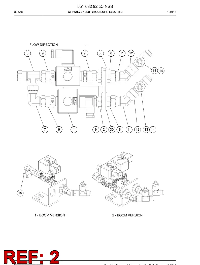 55168312 551 683 12 Mounting plate - Sandvik Technical Drawing