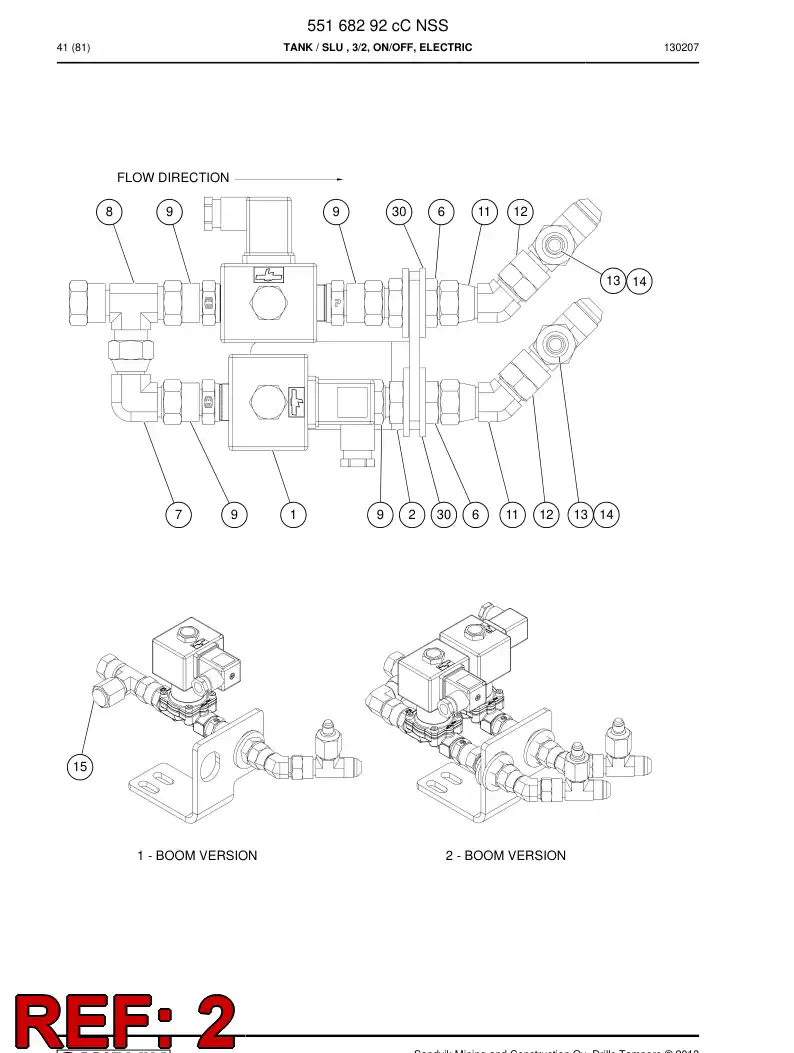 55168312d 551 683 12d Plate, Mounting - Sandvik Technical Drawing