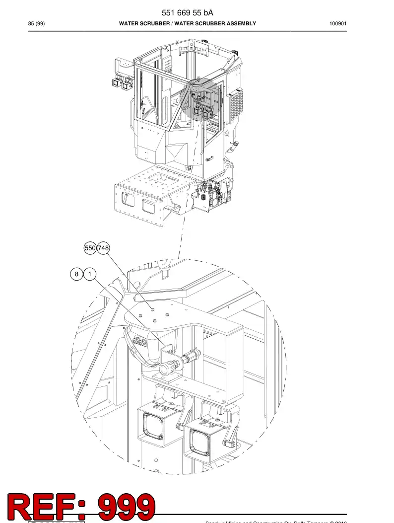 55168315a 551 683 15a Hosing - Sandvik Technical Drawing