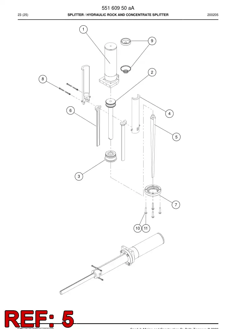 55168384 551 683 84 Spline - Sandvik Technical Drawing