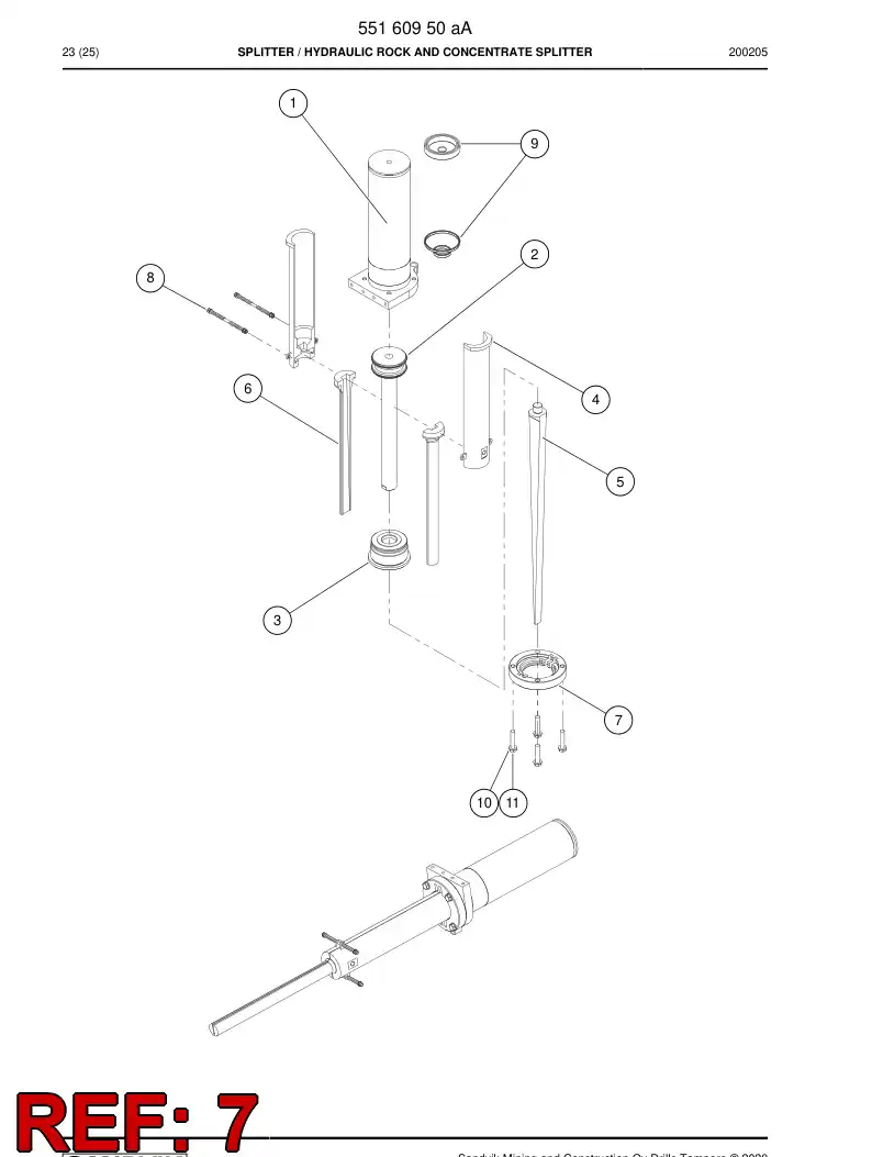 55168386 551 683 86 Flange - Sandvik Technical Drawing