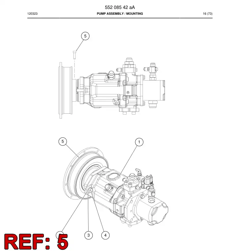 55168412 551 684 12 Clutch - Sandvik Technical Drawing